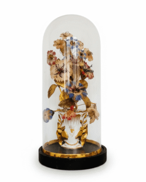 Vase de mariée sous globe XIXème