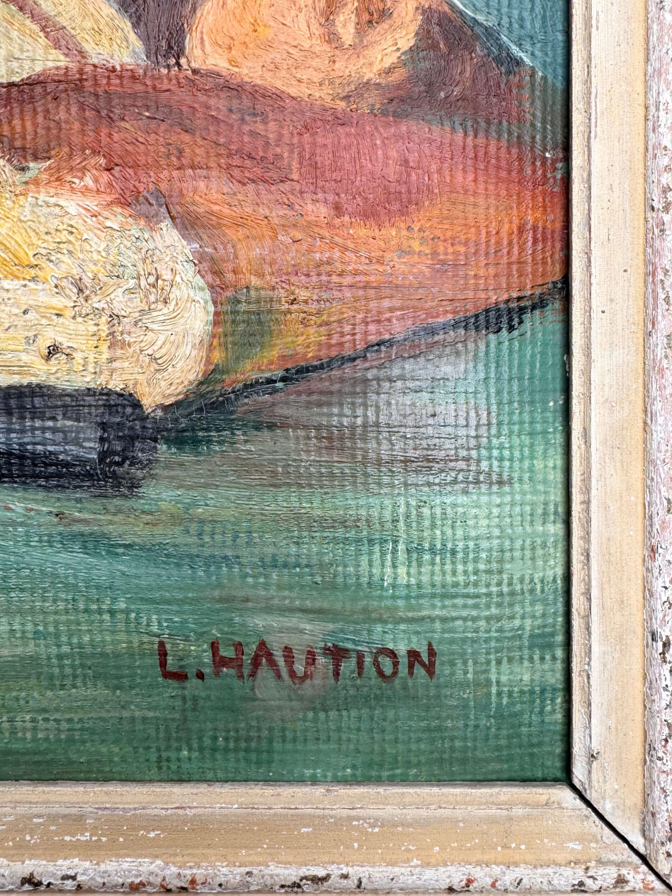 Tableau ancien, nature morte au pichet