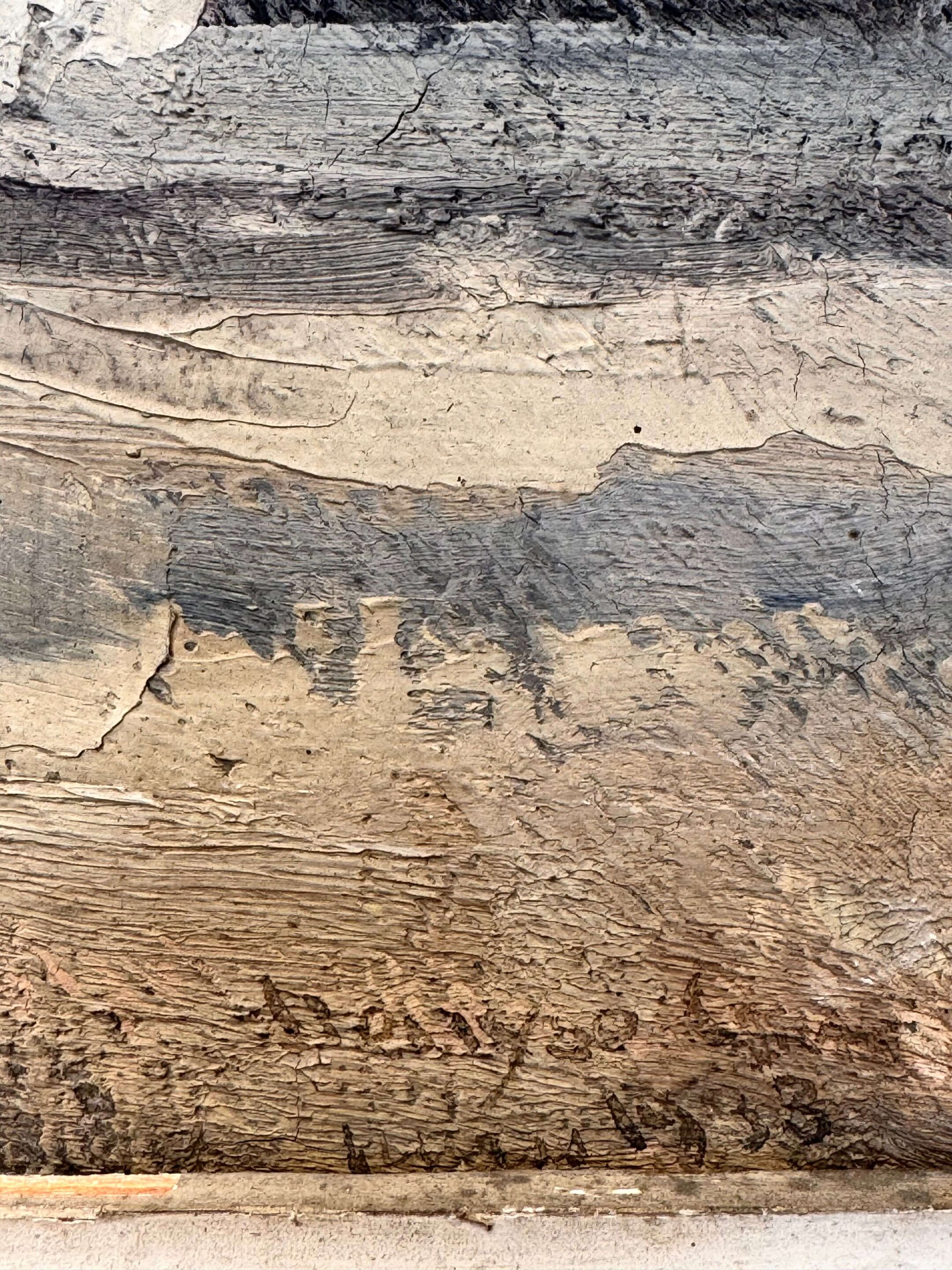 Scène de rue parisienne, tableau ancien signé et daté