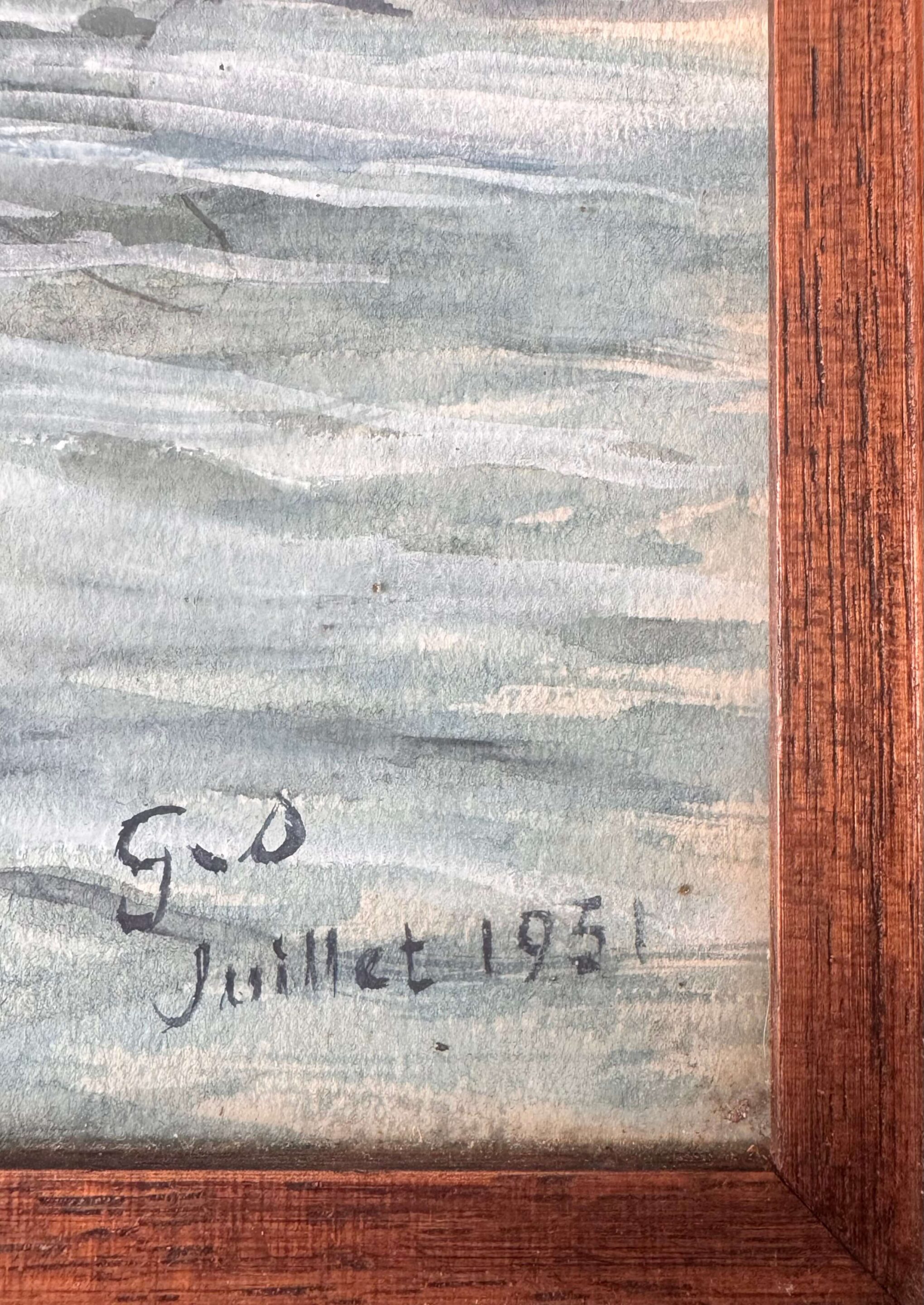 Aquarelle humoristique de 1951