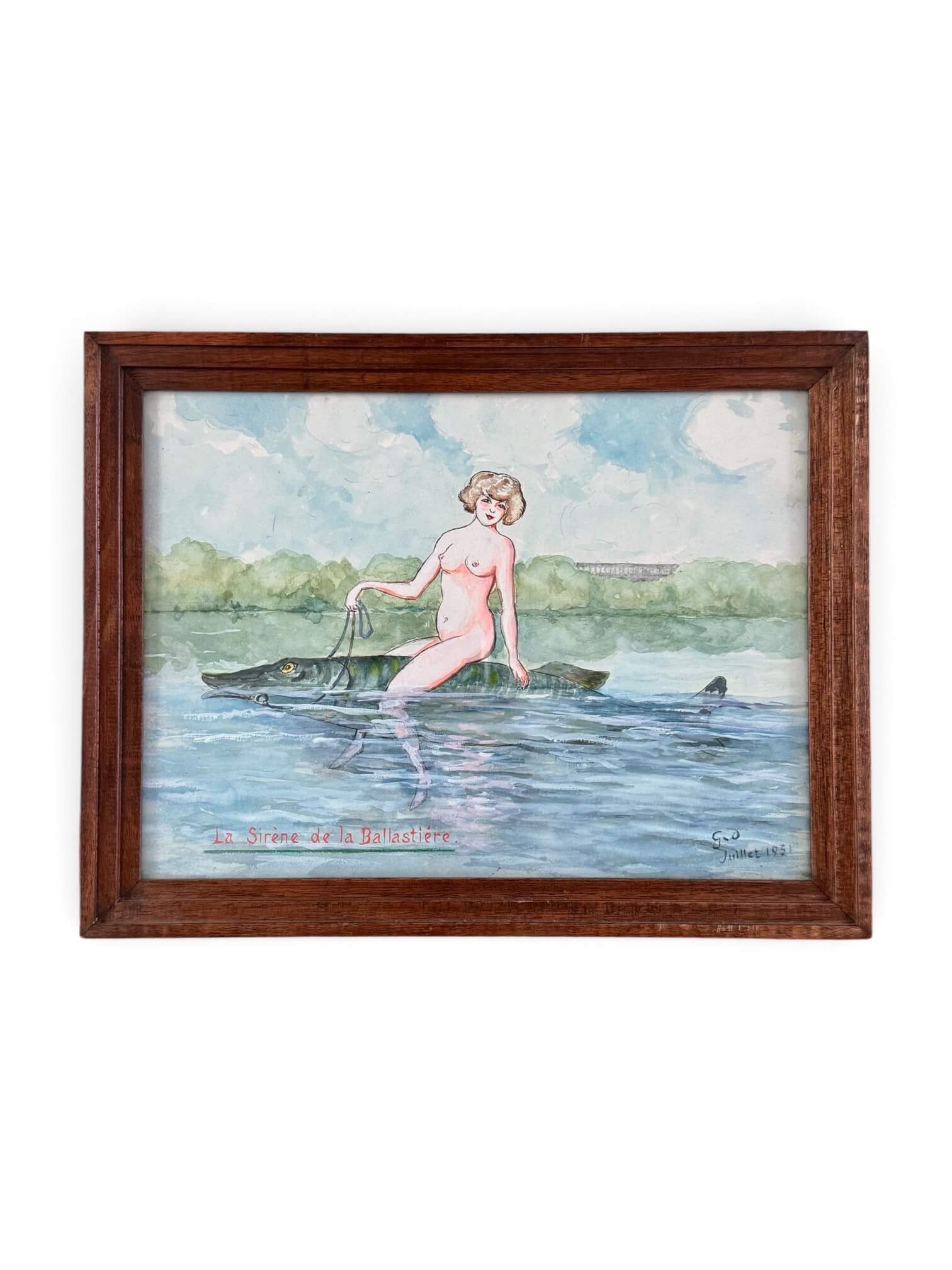 Aquarelle humoristique de 1951
