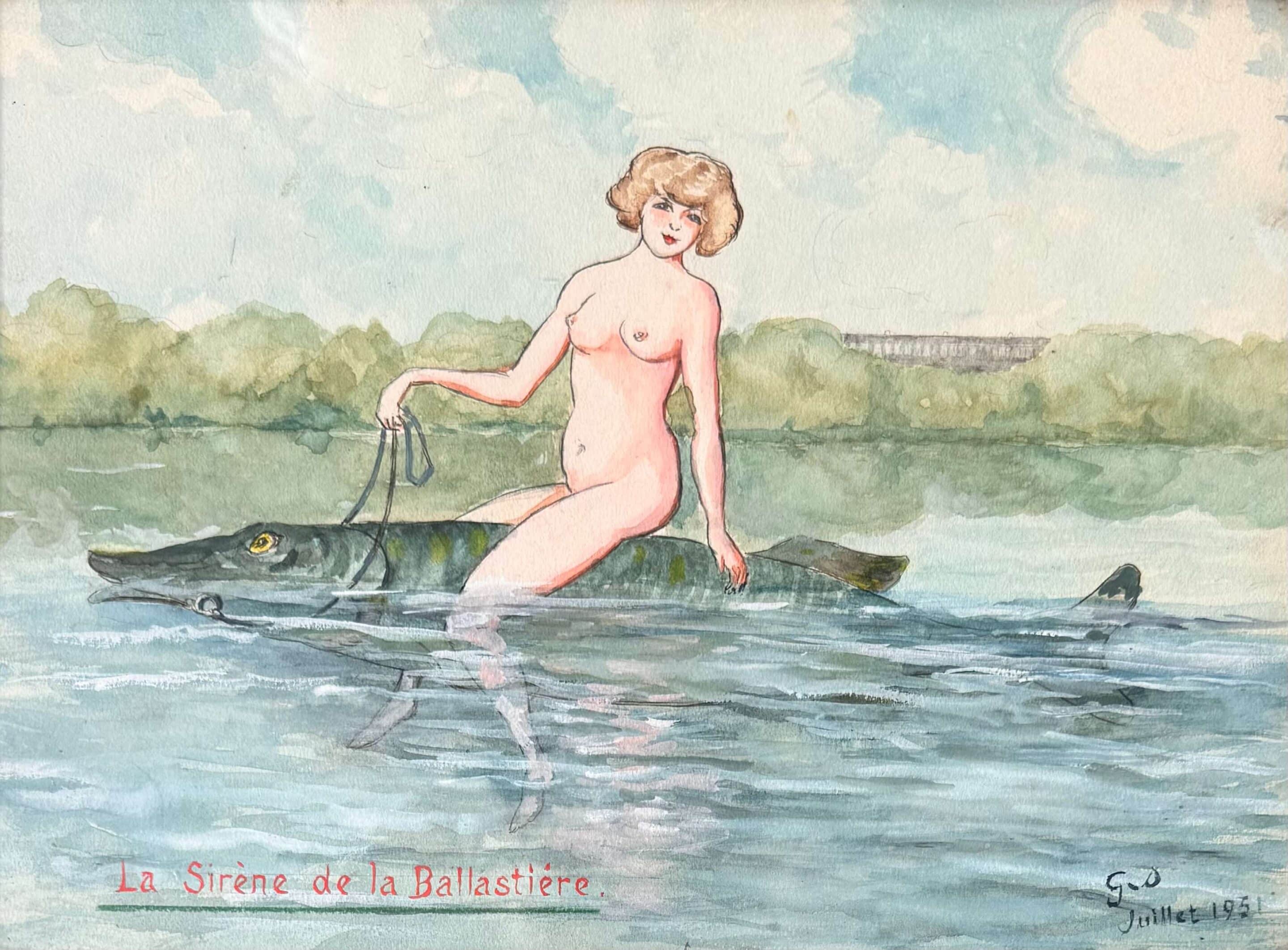 Aquarelle humoristique de 1951