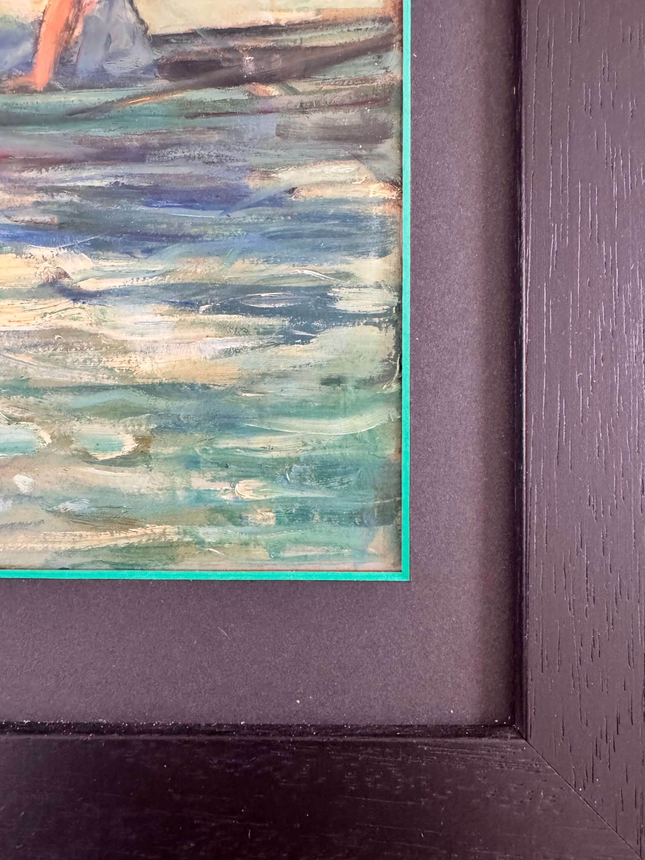 Peinture sur carton signée Auguste Gribouval