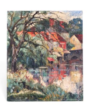 Auguste Gribouval, maisons en bordure de rivière