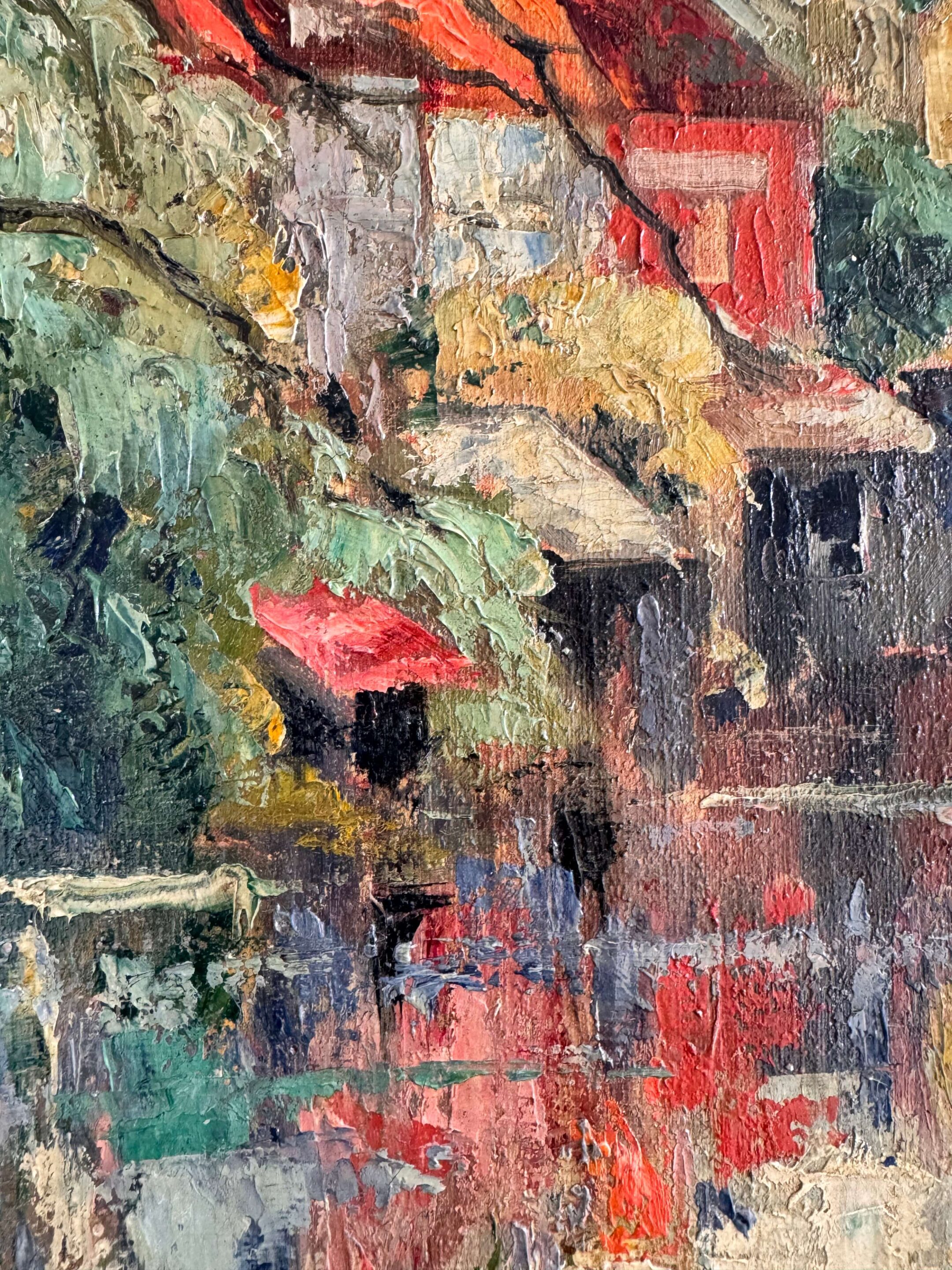 Auguste Gribouval, maisons en bordure de rivière