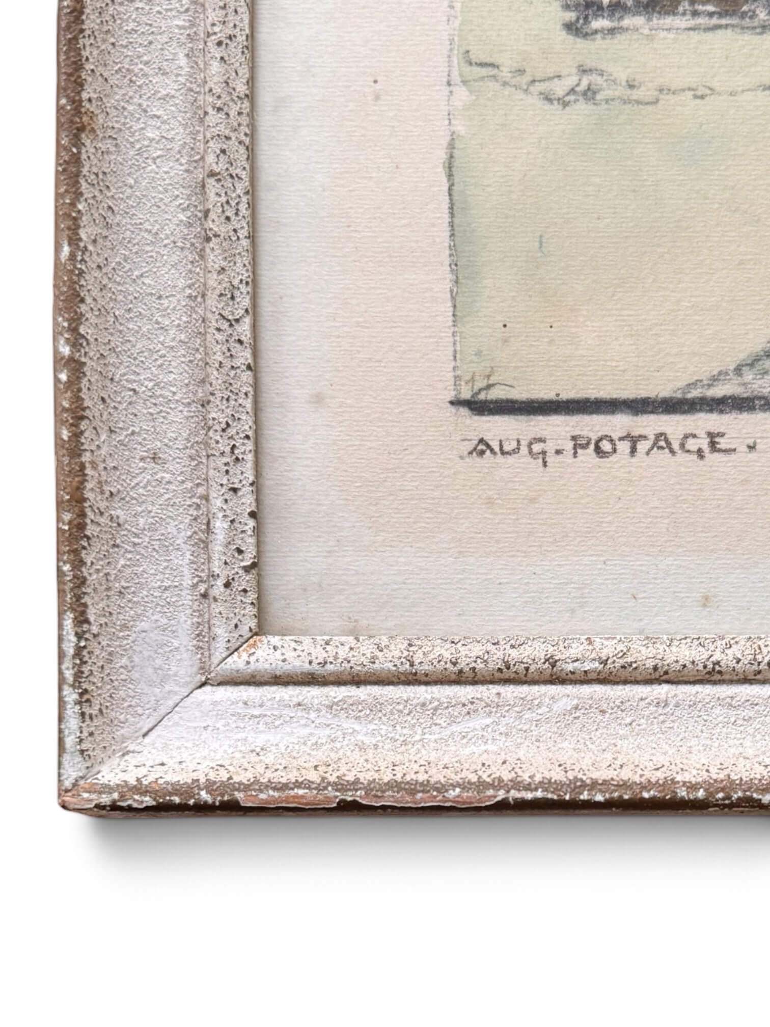 Aquarelle originale signée Auguste Potage (XXème)