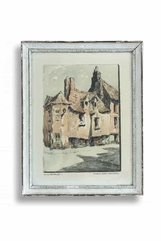 Aquarelle originale signée Auguste Potage (XXème)