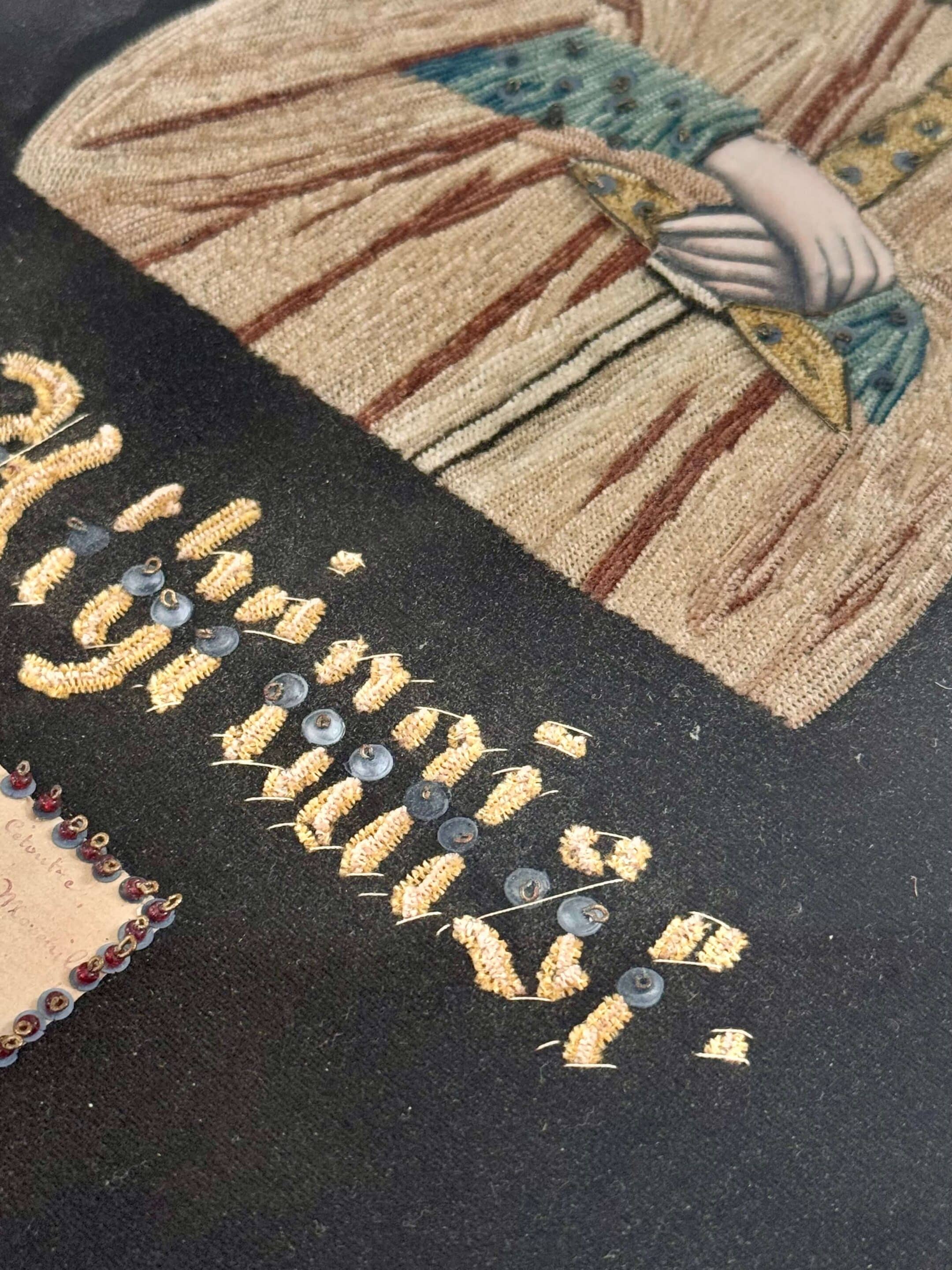 Broderie religieuse XIXème