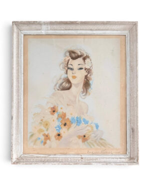 Lithographie originale signée Eugène Leliepvre