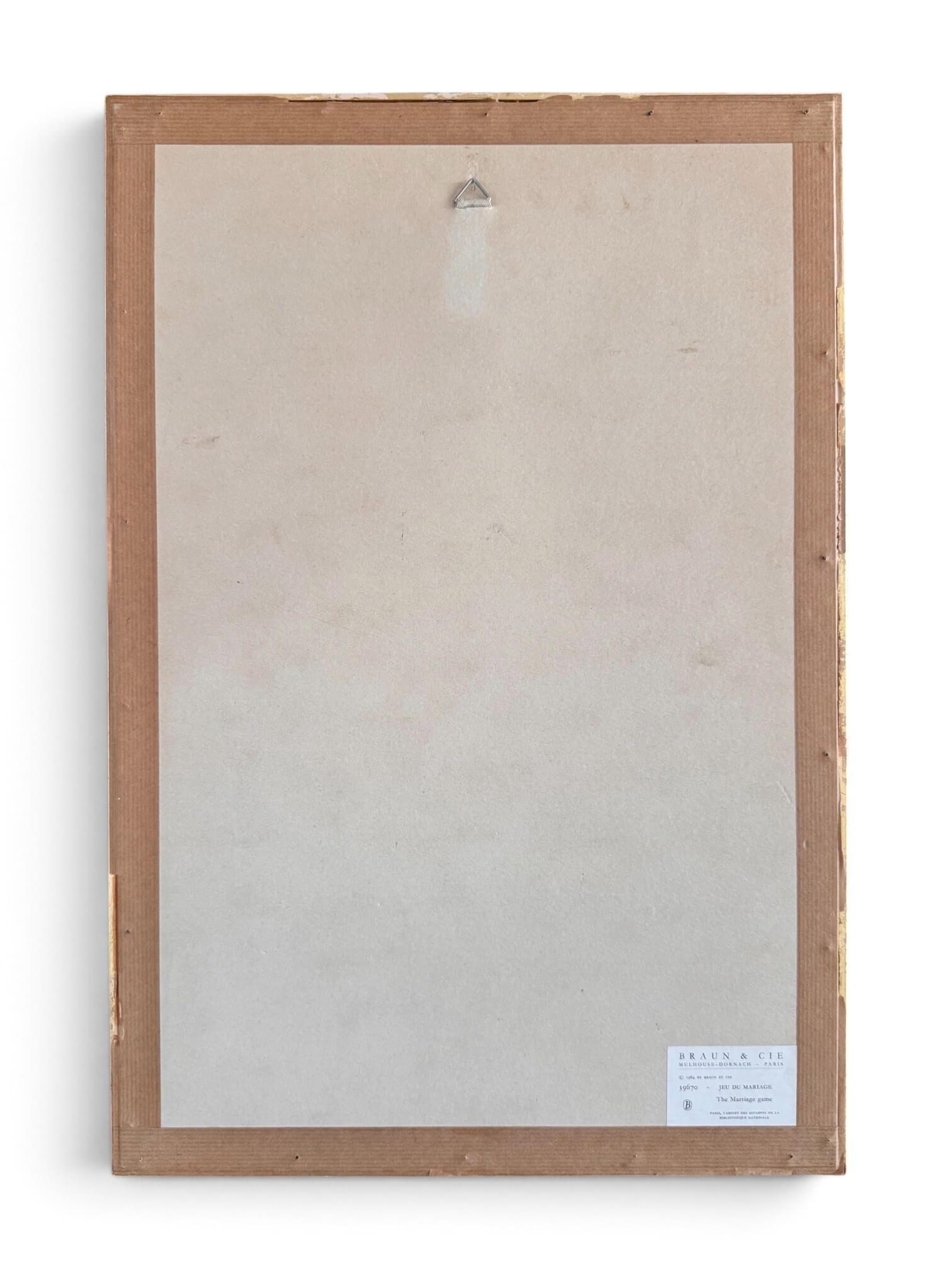Jeu du mariage, estampe de 1964