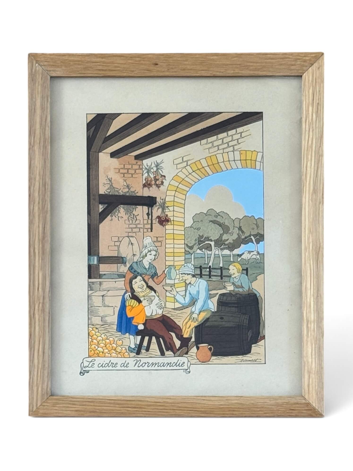 4 lithographies humoristiques sur les vins de France