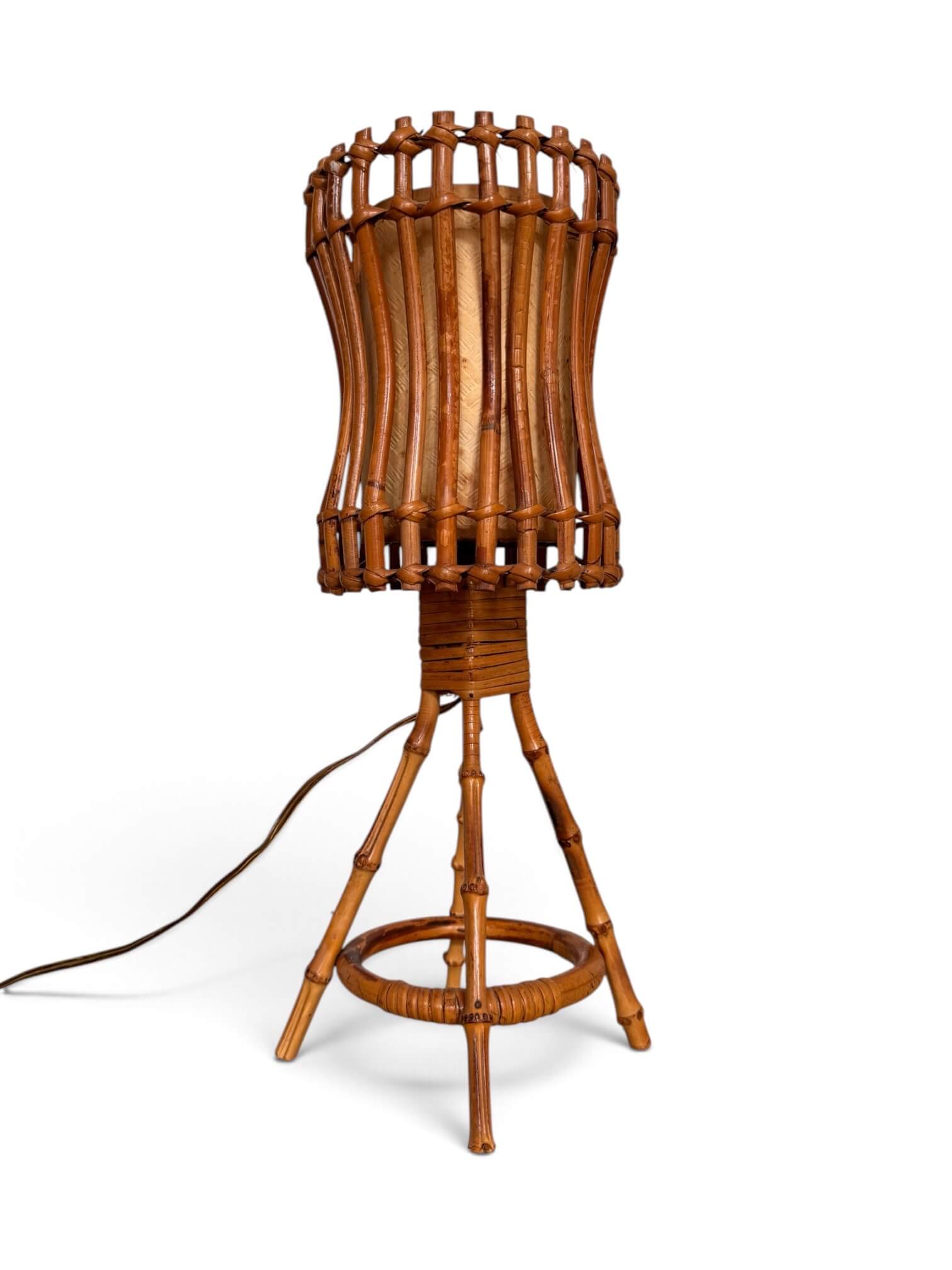 Lampe en rotin Louis Sognot