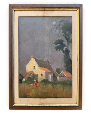 Pierre Albert Leroux, huile sur carton