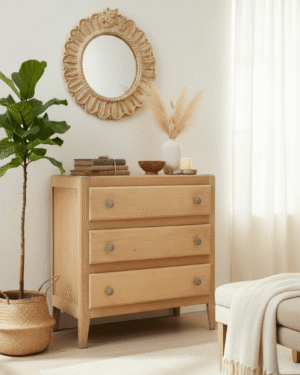 commode vintage pieds compas