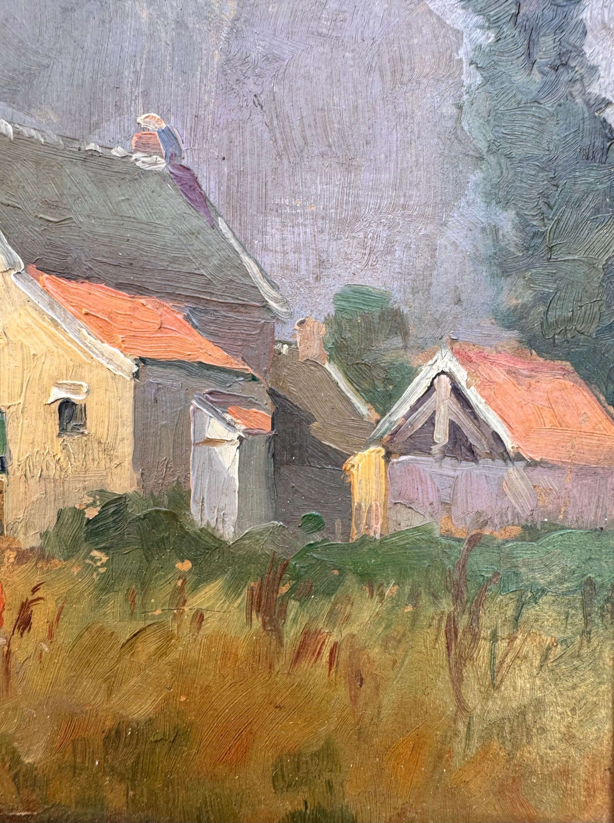 Pierre Albert Leroux, huile sur carton
