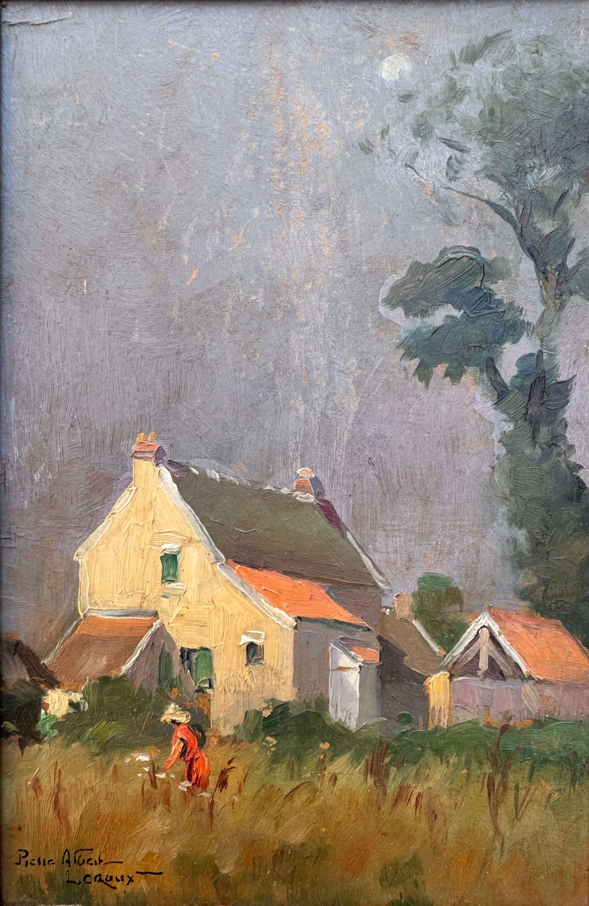 Pierre Albert Leroux, huile sur carton