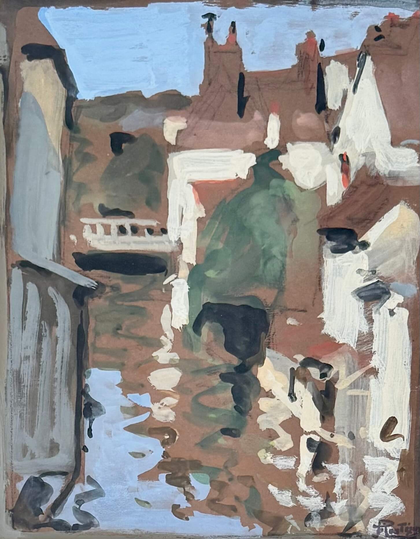 Pierre-Eugène Montézin, peinture à la gouache