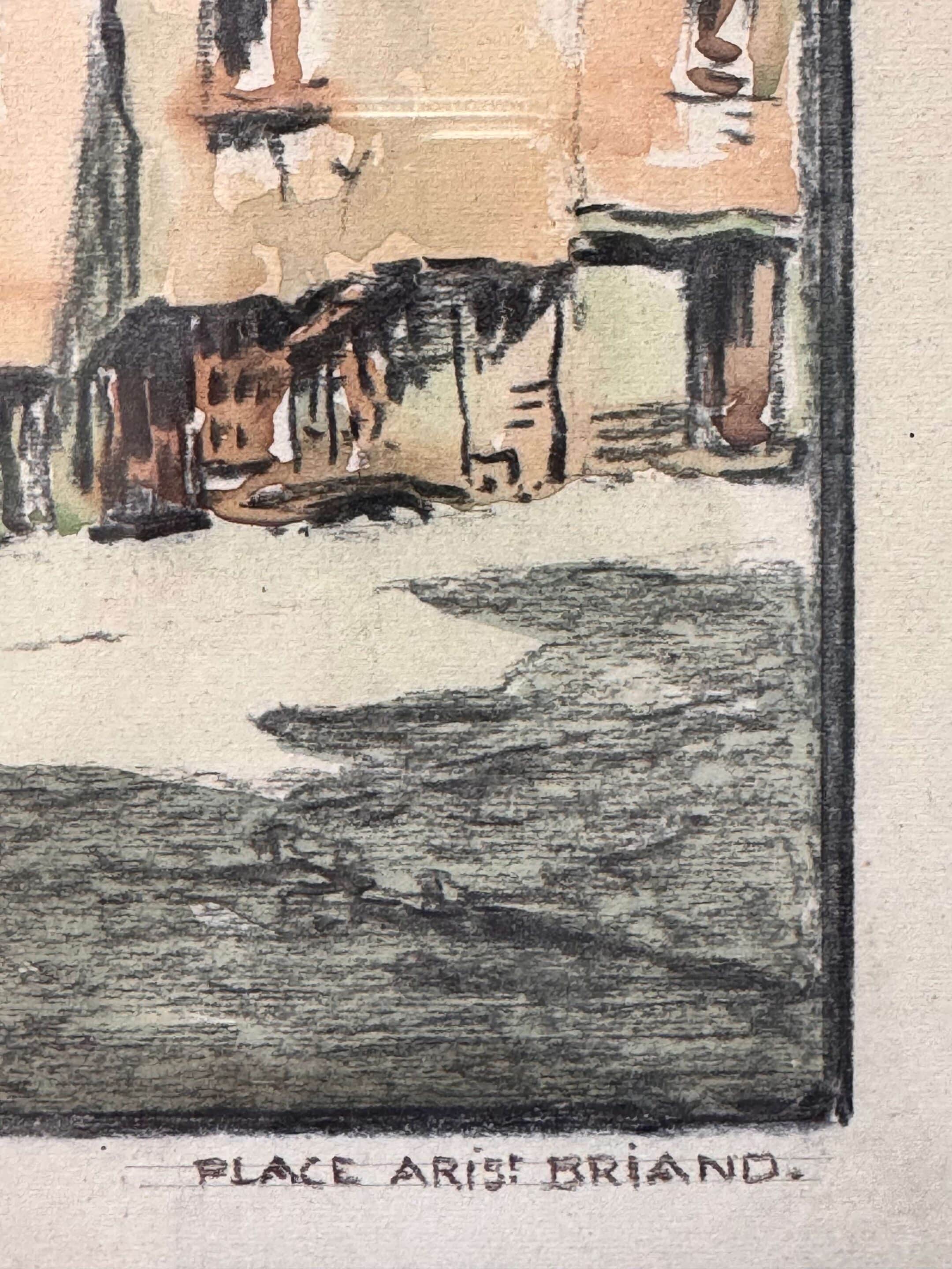 Aquarelle originale signée Auguste Potage (XXème)