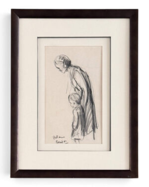 Roland Coudon, dessin au fusain original