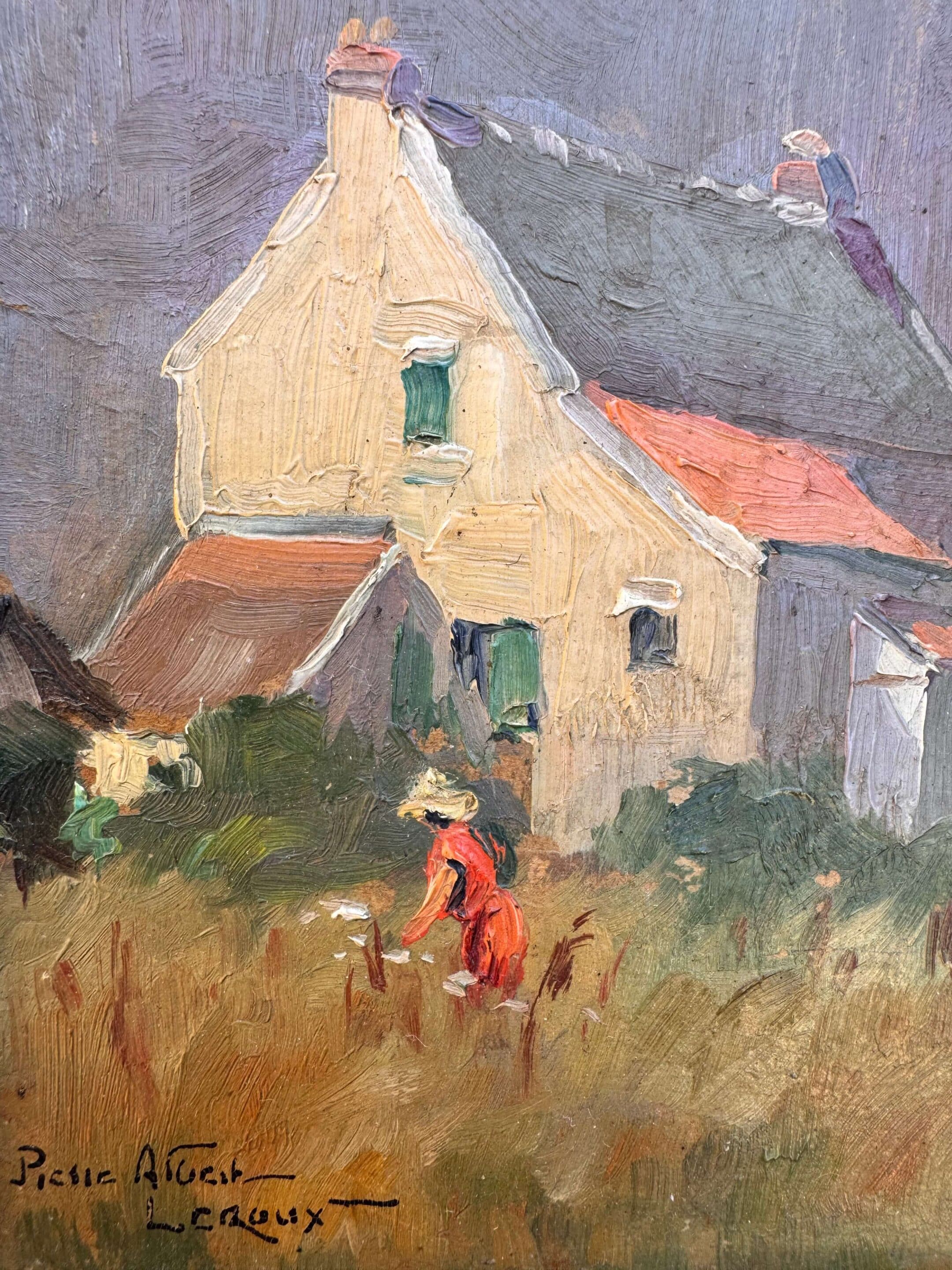 Pierre Albert Leroux, huile sur carton