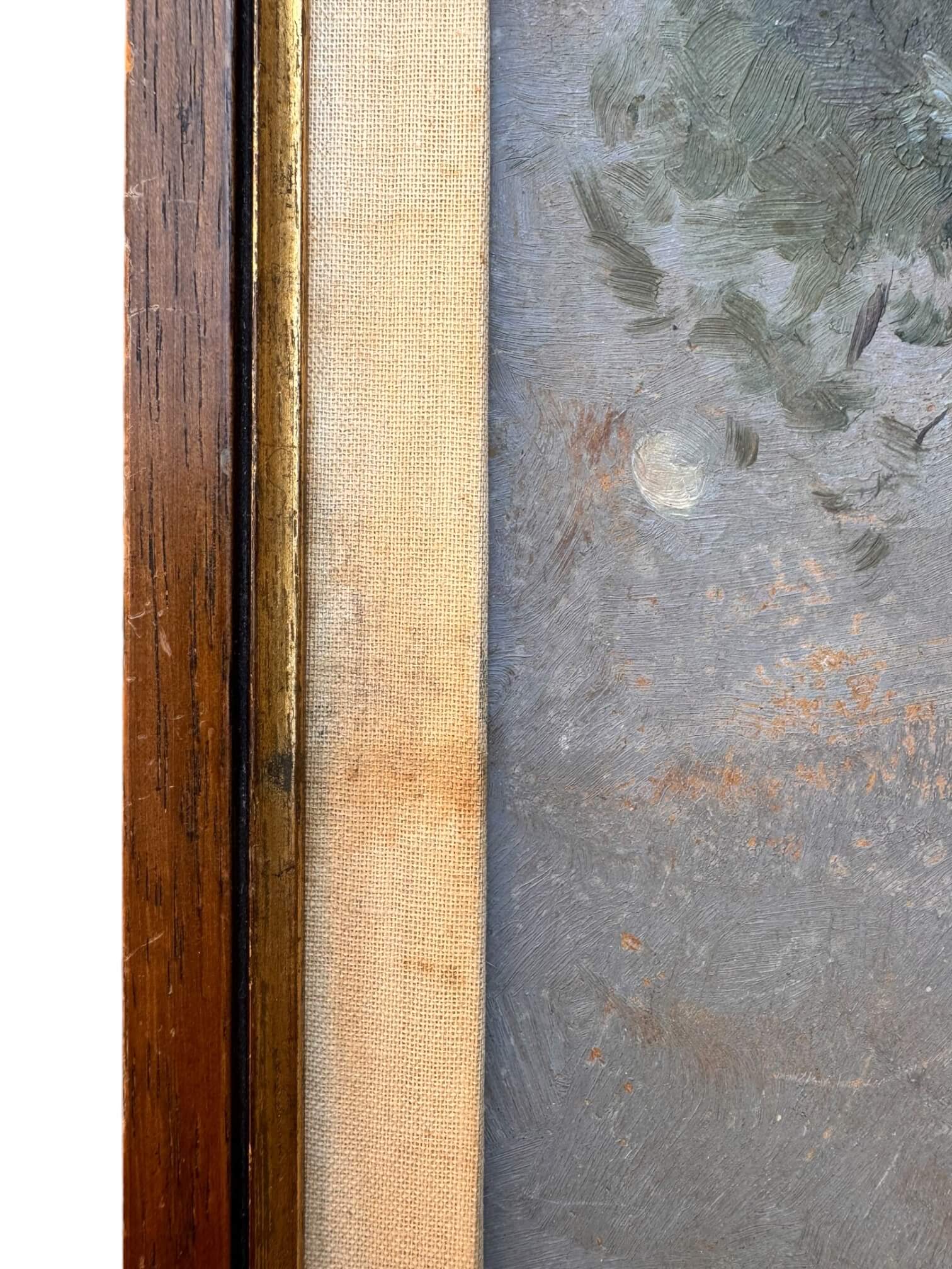 Pierre Albert Leroux, huile sur carton