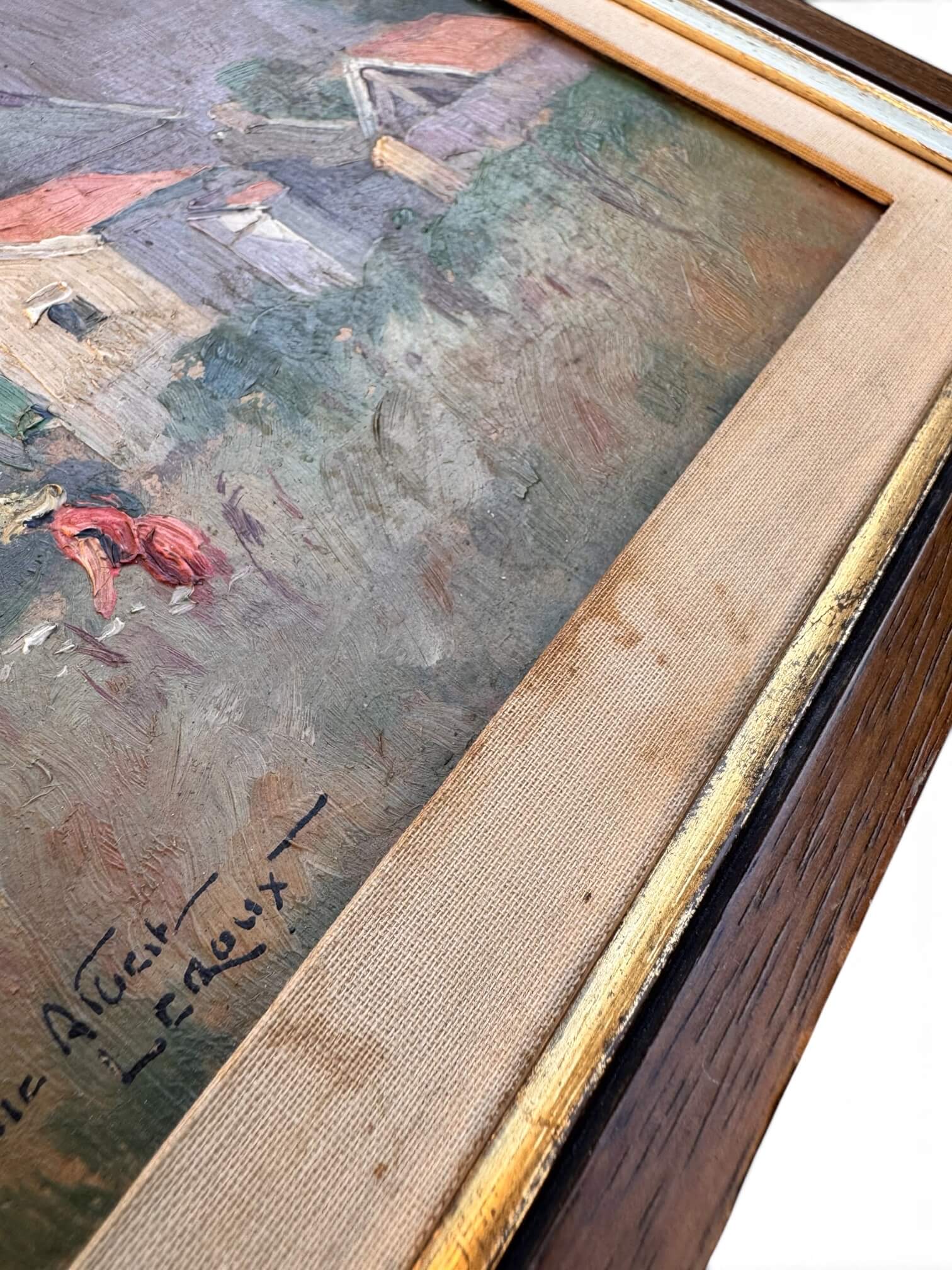 Pierre Albert Leroux, huile sur carton