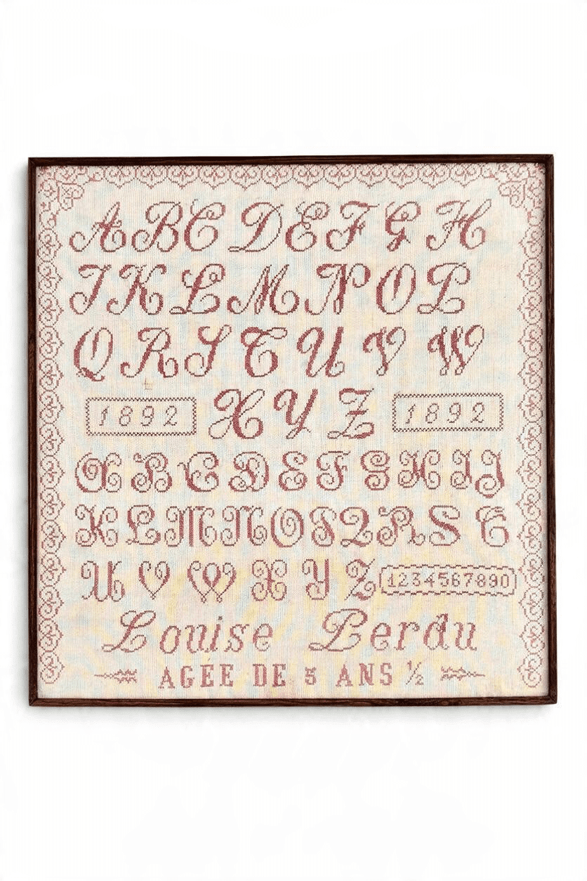 Abécédaire brodé 1900