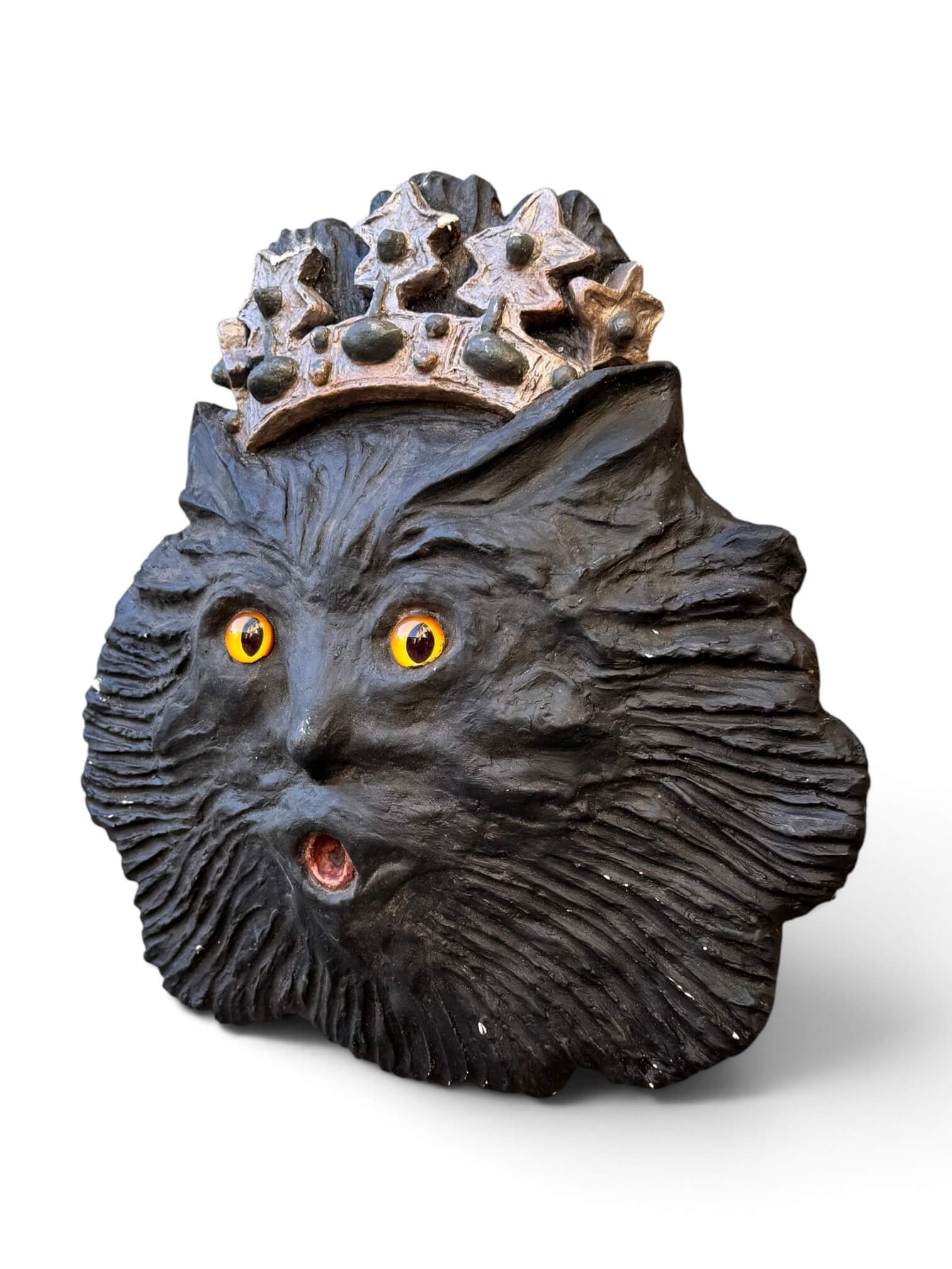 Le Chat Noir, sculpture en relief d'après Eugène Grasset