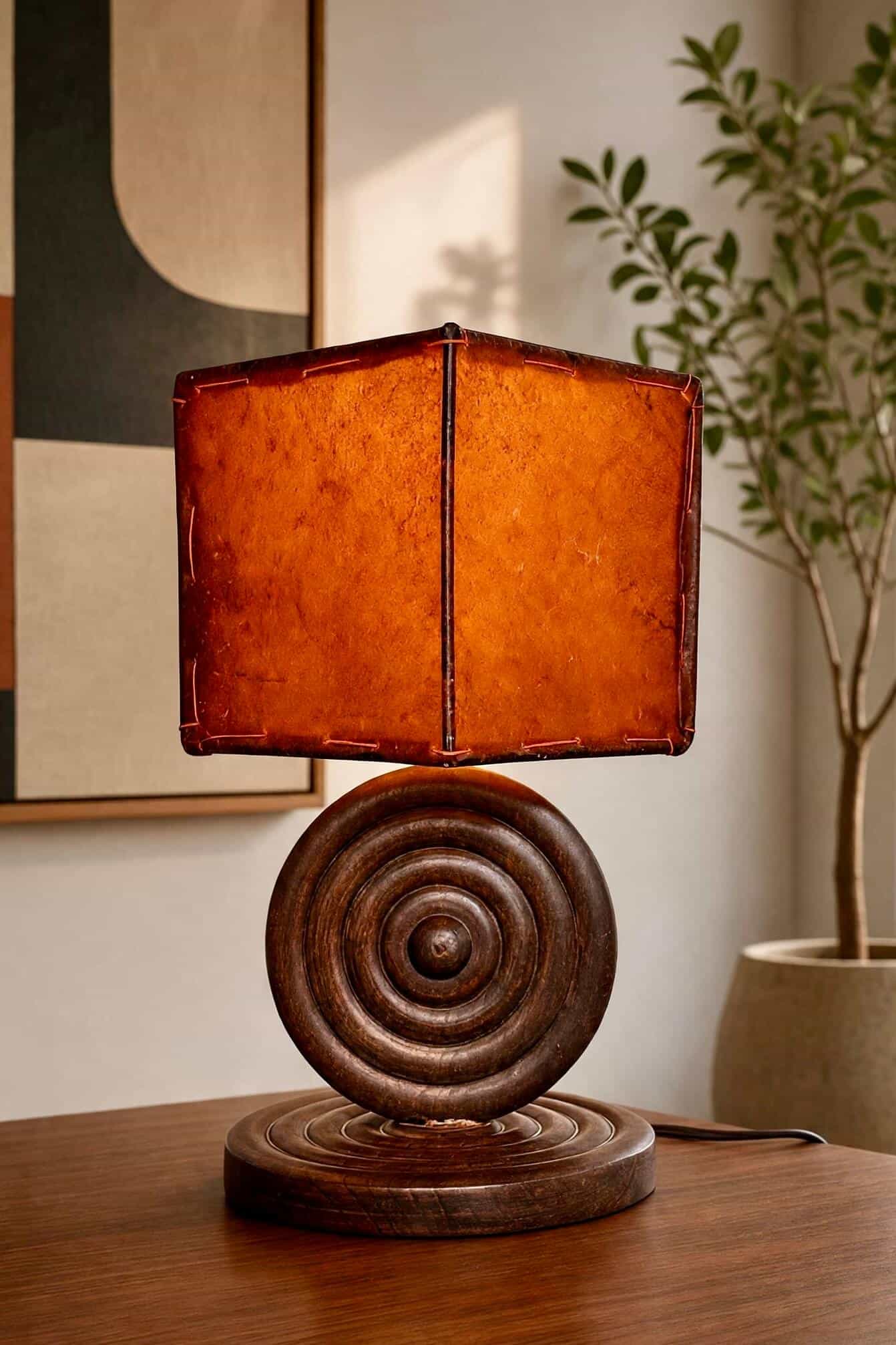 Lampe brutaliste Charles Dudouyt