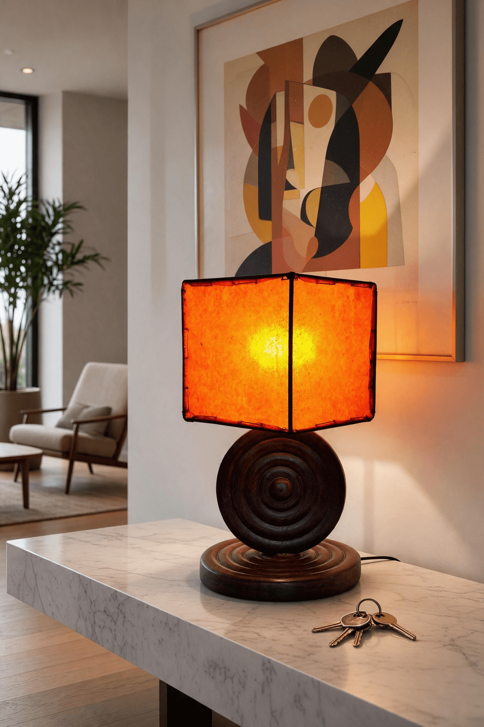 Lampe brutaliste Charles Dudouyt