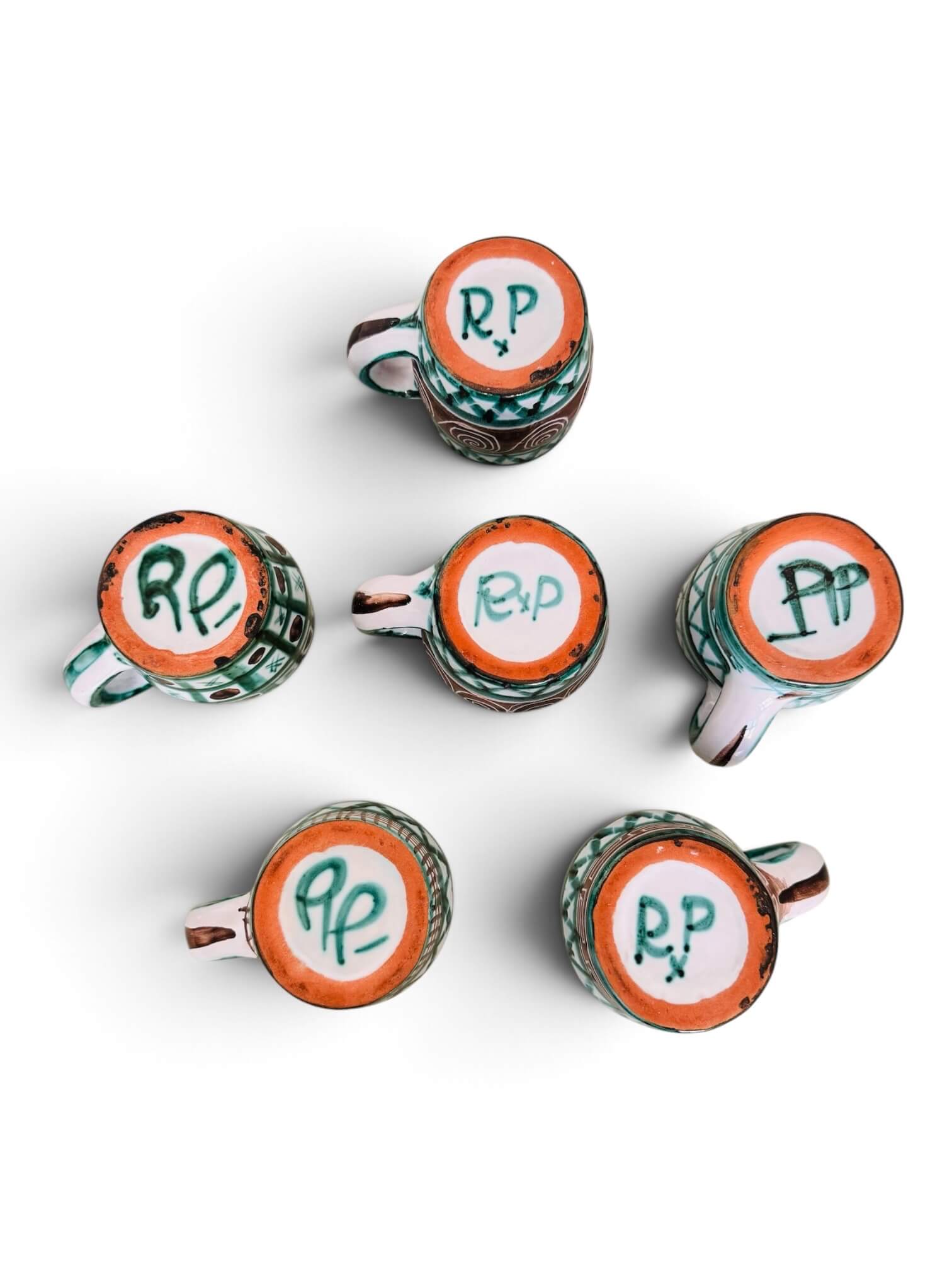 6 grandes tasses Robert Picault