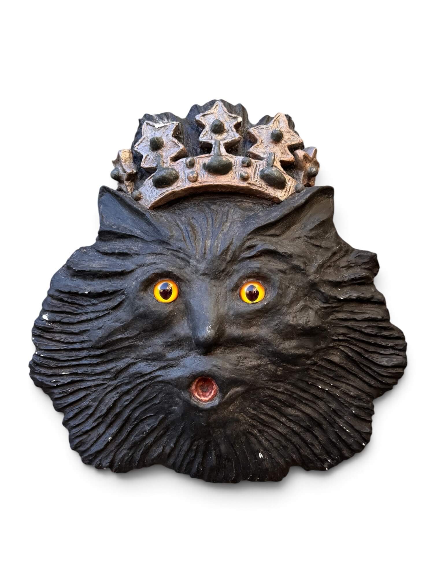 Le Chat Noir, sculpture en relief d'après Eugène Grasset