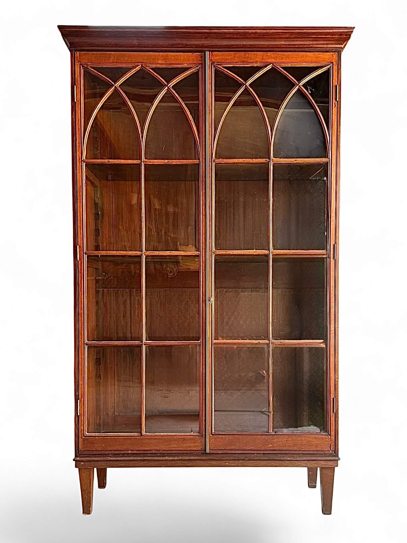 Vitrine bibliothèque 1900 en acajou