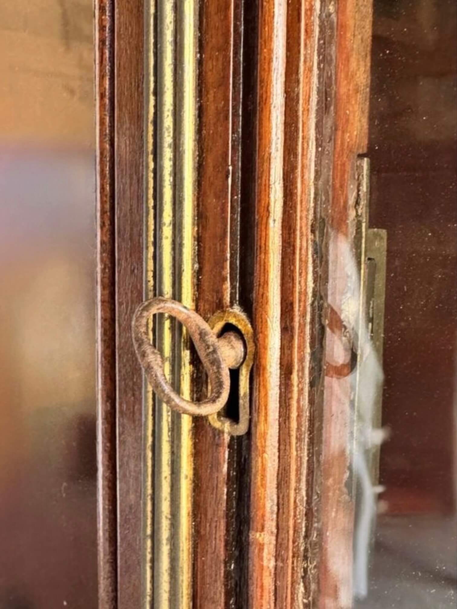 Vitrine bibliothèque 1900 en acajou