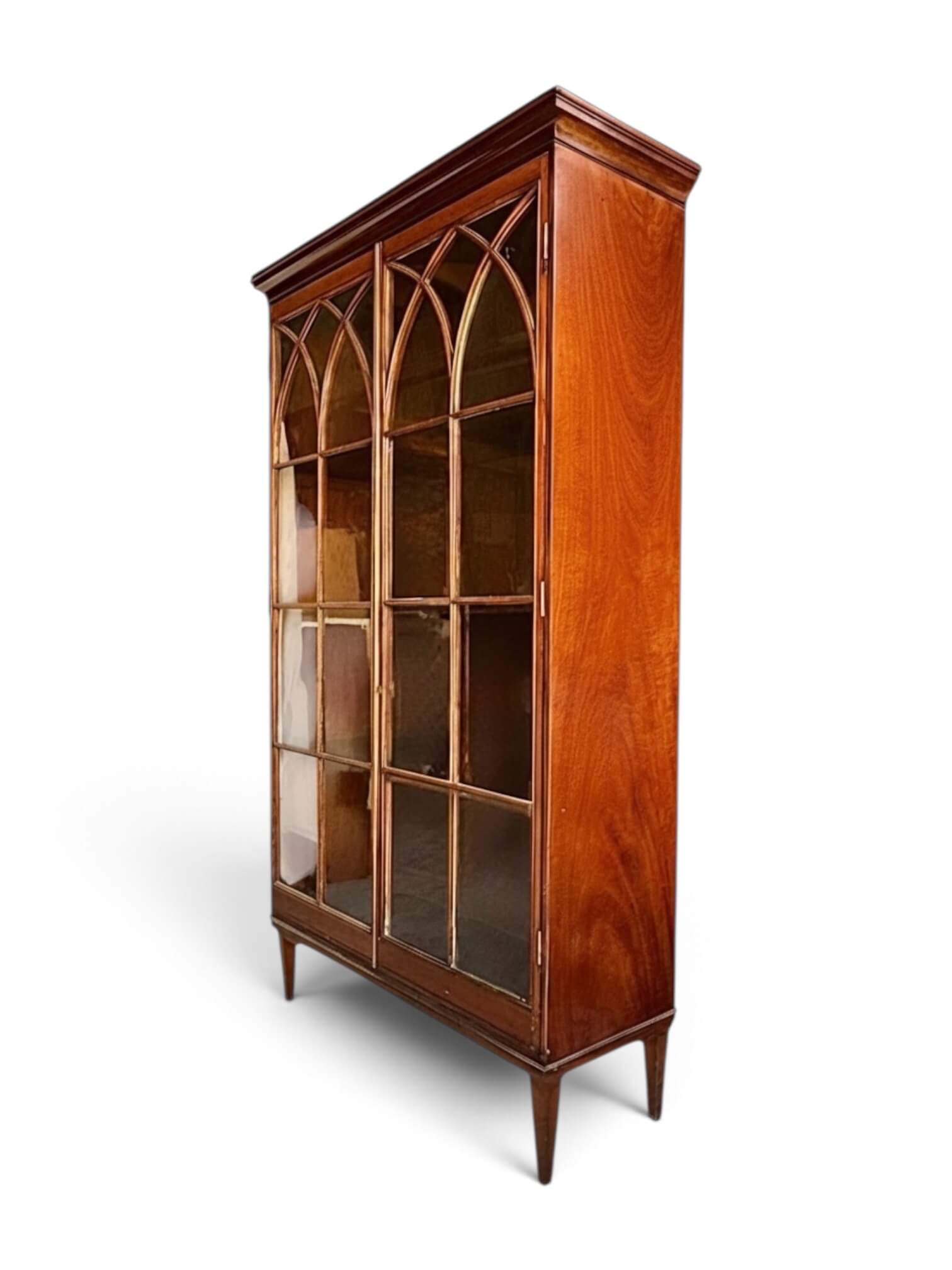 Vitrine bibliothèque 1900 en acajou