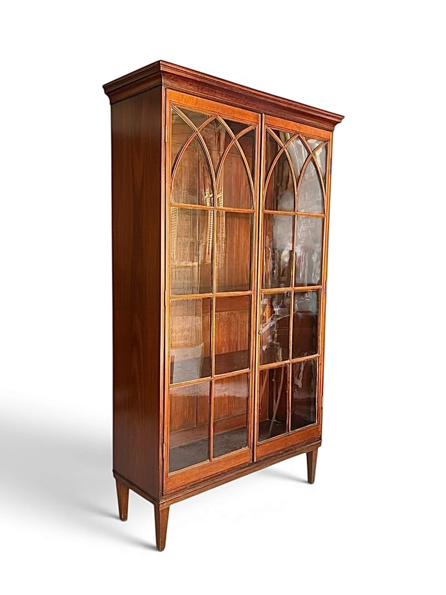 Vitrine bibliothèque 1900 en acajou