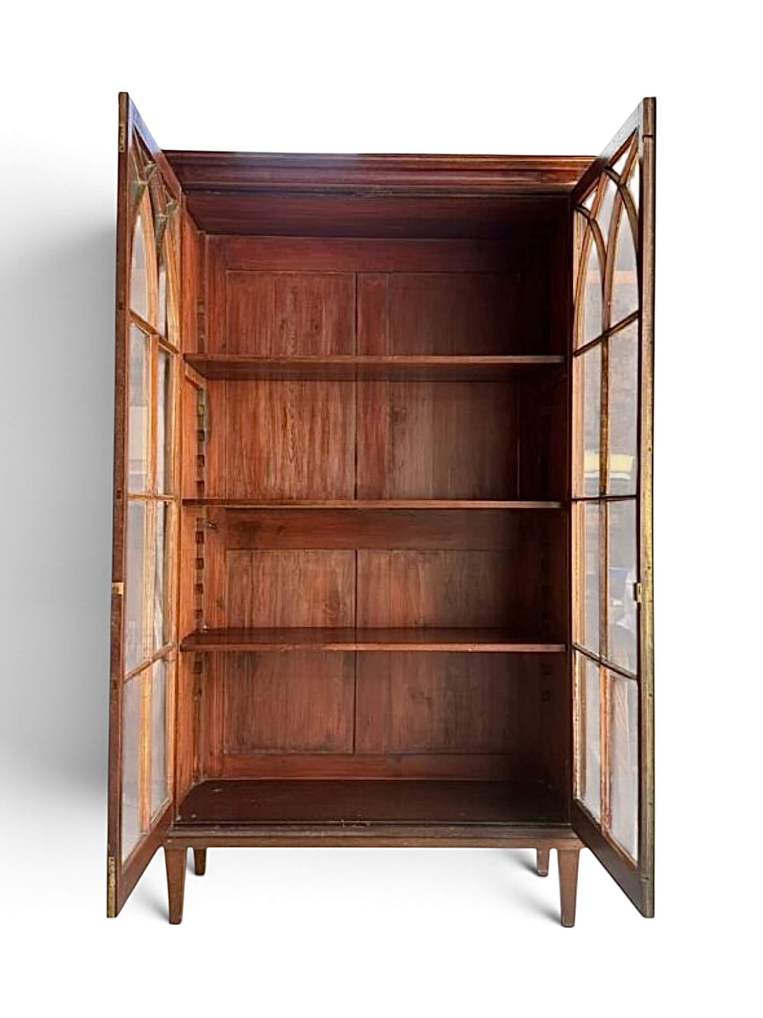 Vitrine bibliothèque 1900 en acajou